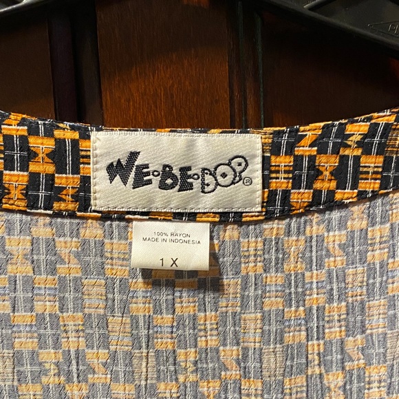 We Be Bop Vintage Colorful Geometric Patterned Cardigan and under top size 1X - Picture 6 of 16